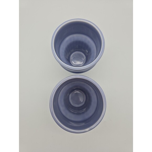 The Monkey and the Peddler Stoneware Ice Cream Cone Cups set of 2 Blue Dishes - Picture 2 of 8